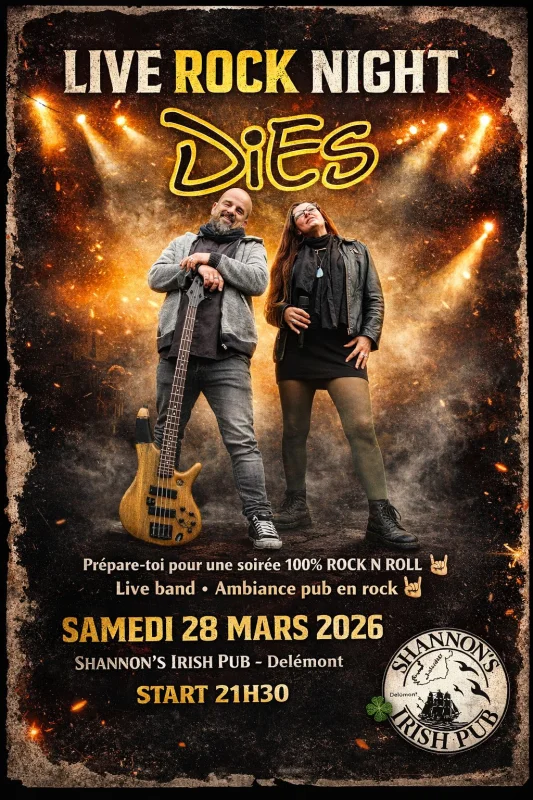 🎸 LIVE ROCK NIGHT au Shannon’s 🎸