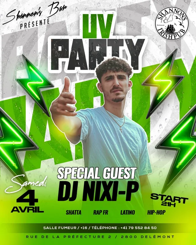 ⚡️ UV PARTY – DJ NIXI-P ⚡️
