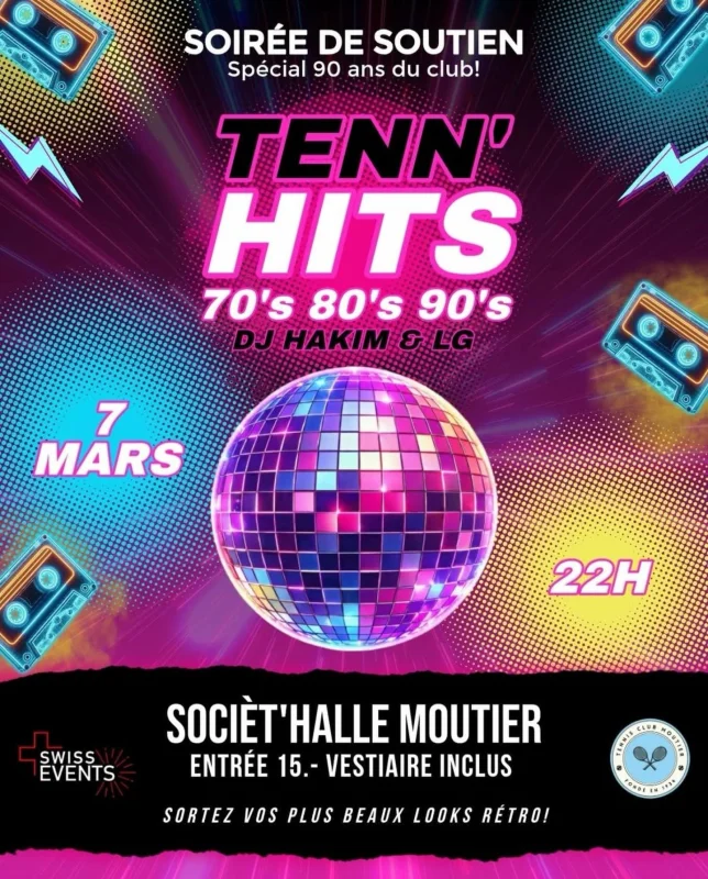 Soirée de soutien - Tenn'hits 70's 80's 90's